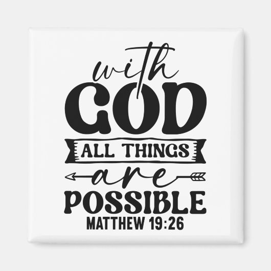 Aimant Avec Dieu Toutes Les Choses Sont Possibles - Matth (Devant)