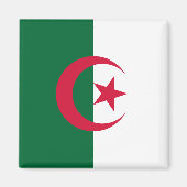 Aimant avec Drapeau d'Algérie (Devant)