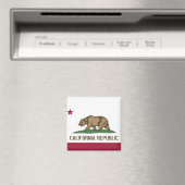 Aimant avec Drapeau de Californie Etat - USA (In Situ (Lave-vaisselle))