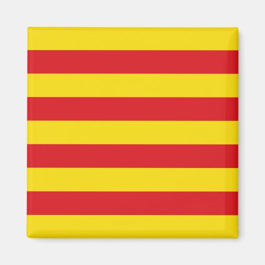 Aimant avec Drapeau de Catalogne (Devant)