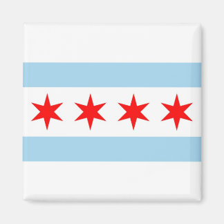 Aimant avec Drapeau de Chicago, Illinois State - U
