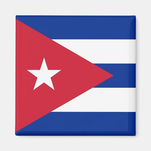 Aimant avec drapeau de Cuba (Devant)