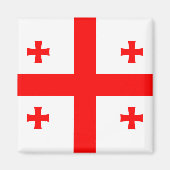 Aimant avec Drapeau de Géorgie (Devant)