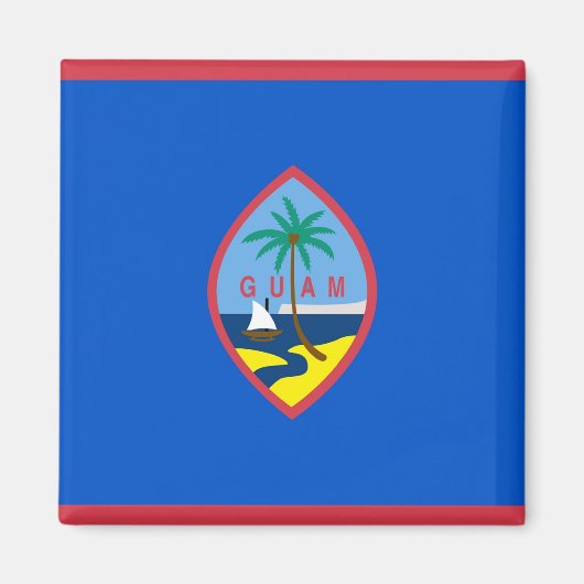 Aimant avec Drapeau de Guam - USA (Devant)