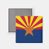 Aimant avec Drapeau de l'Arizona Etat - USA (Recto/Verso)