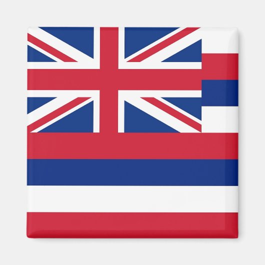 Aimant avec Drapeau de l'État d'Hawaii - États-Uni (Devant)