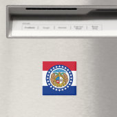 Aimant avec drapeau de l'État du Missouri - États- (In Situ (Lave-vaisselle))