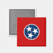 Aimant avec drapeau de l'État du Tennessee - États (Recto/Verso)