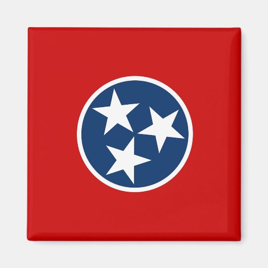 Aimant avec drapeau de l'État du Tennessee - États (Devant)