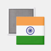 Aimant avec drapeau de l'Inde (Recto/Verso)