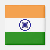 Aimant avec drapeau de l'Inde (Devant)