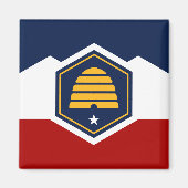 Aimant avec drapeau de l'Utah, États-Unis (Devant)