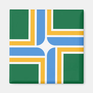 Aimant avec drapeau de Portland, Oregon, États-Uni