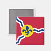 Aimant avec Drapeau de Saint-Louis, Missouri (Recto/Verso)