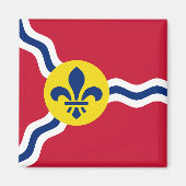 Aimant avec Drapeau de Saint-Louis, Missouri (Devant)