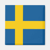 Aimant avec Drapeau de Suède (Devant)