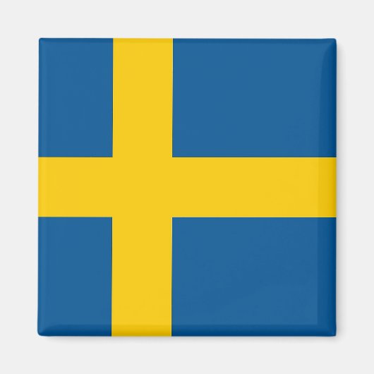 Aimant avec Drapeau de Suède (Devant)