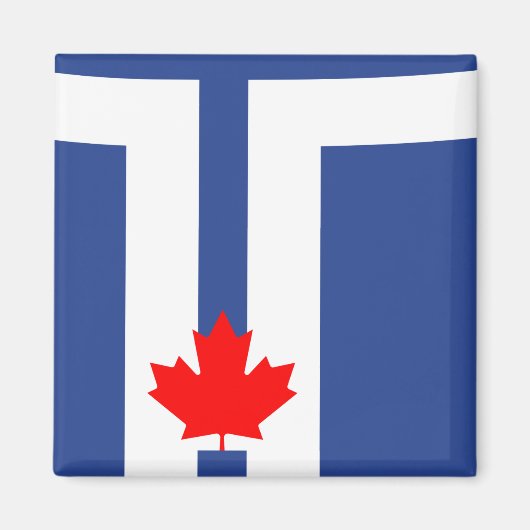Aimant avec drapeau de Toronto, Canada (Devant)