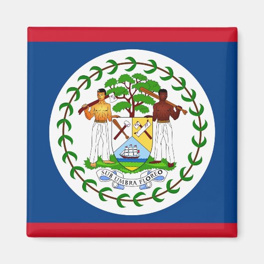 Aimant avec Drapeau du Belize (Devant)