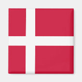 Aimant avec drapeau du Danemark (Devant)