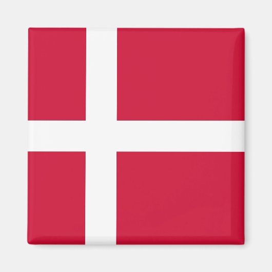 Aimant avec drapeau du Danemark (Devant)