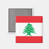 Aimant avec drapeau du Liban (Recto/Verso)