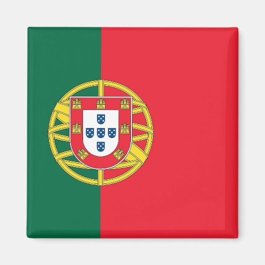 Aimant avec drapeau du Portugal (Devant)