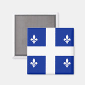 Aimant avec drapeau du Québec, Canada (Recto/Verso)