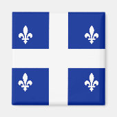Aimant avec drapeau du Québec, Canada (Devant)