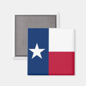 Aimant avec Drapeau du Texas Etat - USA (Recto/Verso)