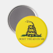 Aimant avec Drapeau Gadsden/ Ne pas me taper sur l (Recto/Verso)