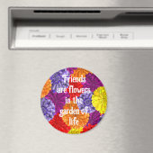 Aimant avec fleurs pour amis (In Situ (Lave-vaisselle))