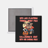 Aimant Avec Jack O Lanterns à travers des brouillards eff (Recto/Verso)