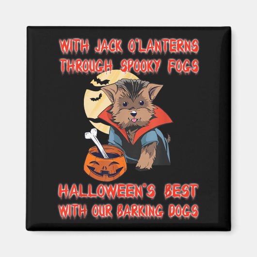 Aimant Avec Jack O Lanterns à travers des brouillards eff (Devant)
