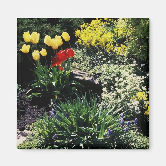 aimant avec jardin fleuri (Devant)