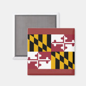 Aimant avec le drapeau de l'État du Maryland - Éta (Recto/Verso)