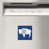 Aimant avec le drapeau de l'État du Wyoming - État (In Situ (Lave-vaisselle))
