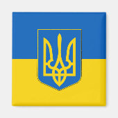 Aimant avec le drapeau de l'Ukraine (Devant)