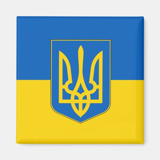 Aimant avec le drapeau de l'Ukraine (Devant)