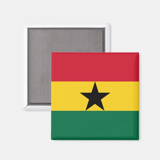 Aimant avec le drapeau du Ghana (Recto/Verso)
