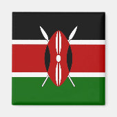 Aimant avec le drapeau du Kenya (Devant)