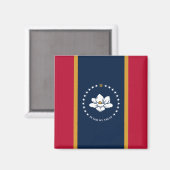 Aimant avec le drapeau du Mississippi (Recto/Verso)