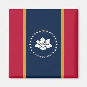 Aimant avec le drapeau du Mississippi