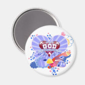 Aimant Avec les cœurs de Dieu (Recto/Verso)