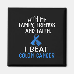 Aimant Avec Ma Famille &amp; Faith I Beth Colon Cancer T 