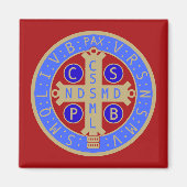 Aimant avec médaille de saint Benoît (Devant)