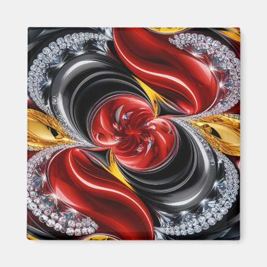 Aimant avec motif aux couleurs allemandes (Devant)