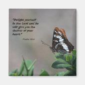 Aimant avec papillon - Plaisir en Seigneur (Devant)