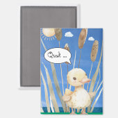 Aimant avec un petit canard dans le torse du lac (Recto/Verso)