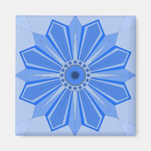 Aimant avec une œuvre d'art de fleur